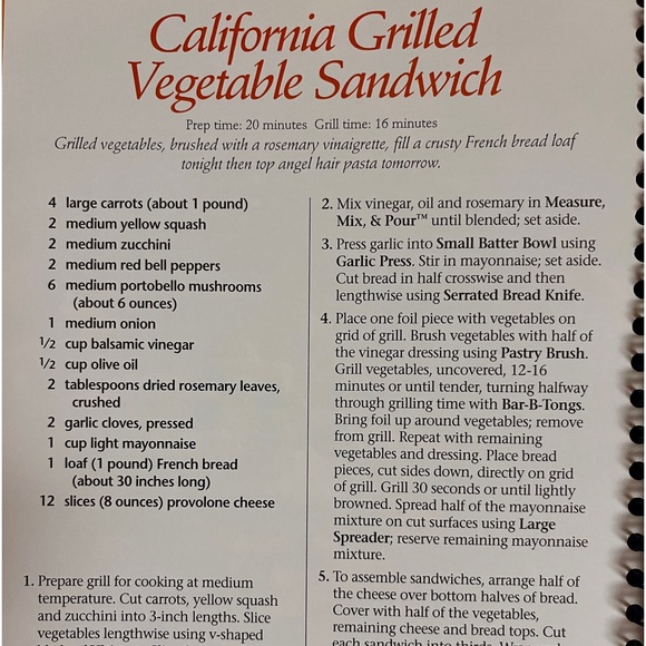 2 Pampered Chef spiral bound cookbooks - Main Dishes and Kids in the Kitchen - Picture 4 of 5